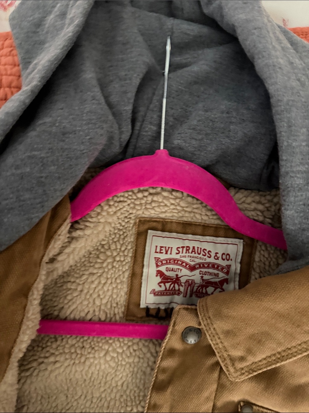 Levi's Brown Canvas Field Jacket with Hood - Picture 3 of 4